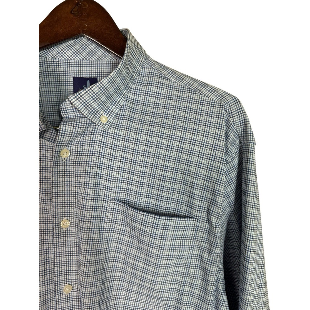 Johnnie-O Prep-Formance Men Red Check Long Sleeve Button Down Shirt Size 2XL XXL - Picture 2 of 5